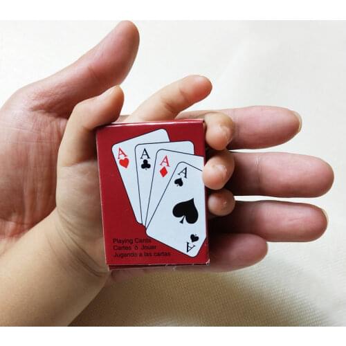 Foreign Trade New Ultra Small Mini Playing Cards Creative Playing Card Poker Cute Children Cartoon Small Poker