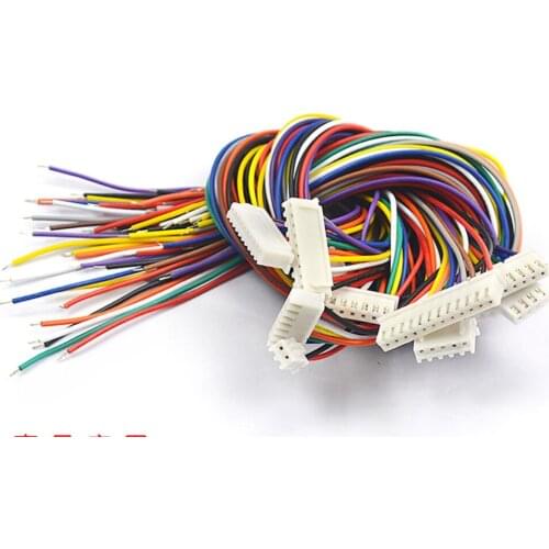 XH2.54 electronic wire terminal wire single head tin coated 30CM rehearsal wire connector 2/3/4/5/6/10p