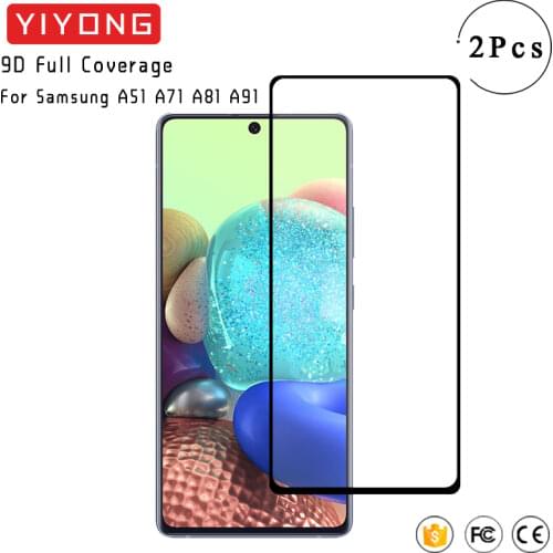 YIYONG 9D Full Glass For Samsung Galaxy A51 A71 A81 A91 Tempered Glass Screen Protector For Samsung M31 A01 A11 A41 A31 A21s M21