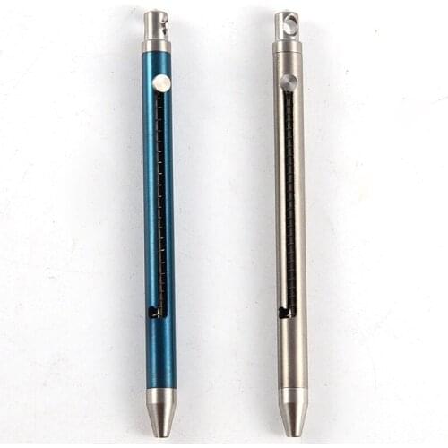 1Pcs Titanium Alloy Push-pull Spring Design Toothpick Holder With Toothpick Holder Ultra Light outdoor Multi-function Fruit Fork