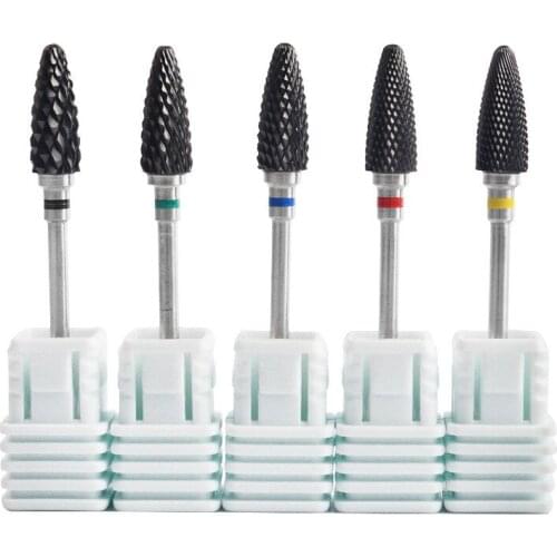 1Pc Black Ceramic Nail Drill Bits Electric Rotary File Manicure Pedicure Apparatus for Manicure Accessory Remove Gel Polish Tool