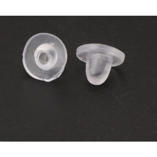 100Pcs Clear Anti-Pain Rubber Clip On Earring Super Soft Silicone Cushion Pads Dropshipping