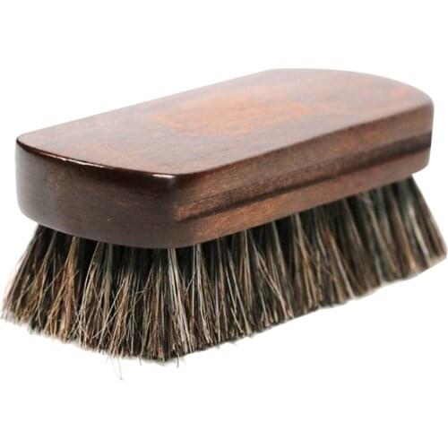 Shine Polishing Brush Auto Wash Car Interior Leather Textile Cleaning Brush with Horsehair Bristle Wood Handle For BMW VW AUDI