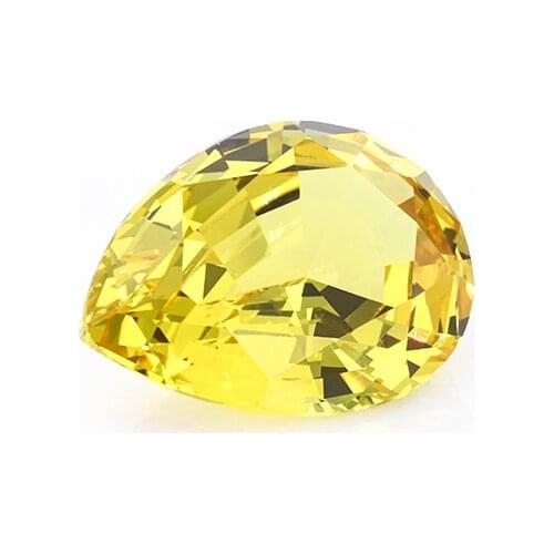 Cheerstar Pear Shape Lab Sapphire Yellow sapphire for Jewelry Making