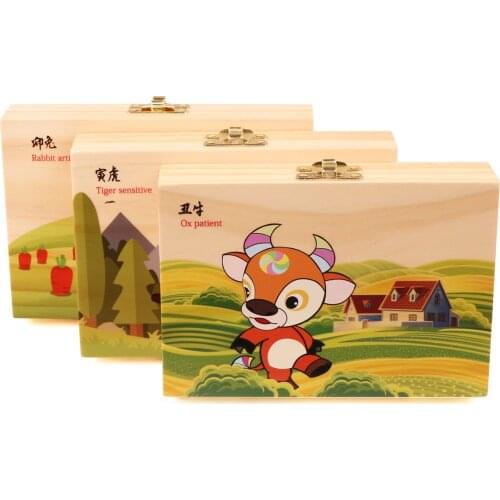 Children Lanugo Baby Teeth Box Teeth Save Collection Souvenirs ChBinese Zodiac Cool Gift Records Growth