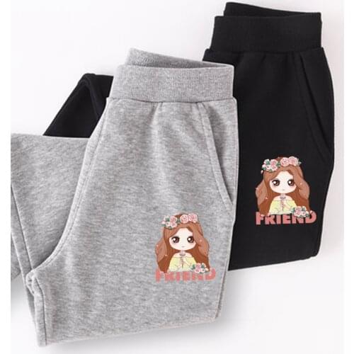 Lolocee girls long pant garland girl design trousers spring autumn kids pajamas pants cotton cartoon clothes