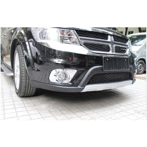 Chrome front bumper fog lamp light cover Molding trim for 2013 14 Dodge Journey
