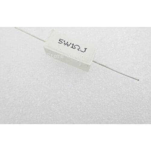 10PCS/LOT Ceramic Cement Resistor 5W 1 ohm 1R Resistance 5% Error Cement resistance