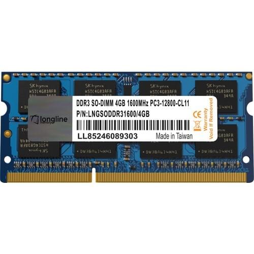 Longline PC3-12800 4GB 1600MHz DDR3 Ram LNGSODDR316004GB
