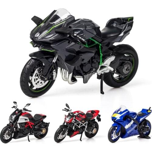 Simulation Alloy 1:12 KAWASAKI H2R Racing Motorcycles Metal Motorcycle Model With Sound and Light Collection Childrens Toy Gift