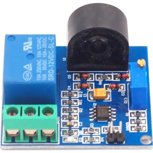 1Pcs AC Current Detection Sensor Module 5V 12V 24V Relay Protection Module 5A Over-Current Overcurrent Protection Switch Output