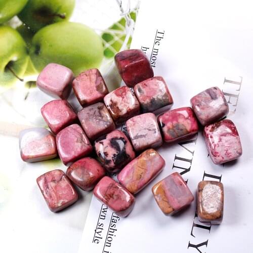 Runyangshi 50g/bag Natural crystal stone Rhodochrosite Crystal macadam large particle polished macadam