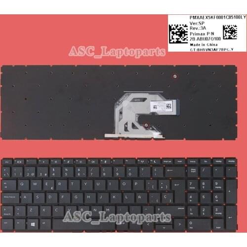 New SP Spanish Teclado Keyboard for HP Probook 450 G6 455 G6 450R G6 Laptop , Black Frame Black, NO BACKLIT