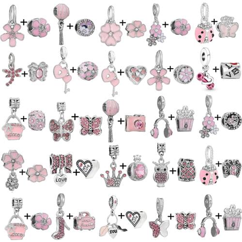2Pcs/Lot VIP Link-2 New Fashion Cartoon Beads Charms Fit DIY Bracelets Necklaces For Women Men Kids Jewelry Making