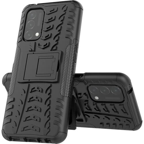 For Oneplus Nord N200 5G Case Cover Anti-knock Heavy Duty Stand Armor Bumper Cover Silicone Phone Case for Oneplus Nord N200 5G