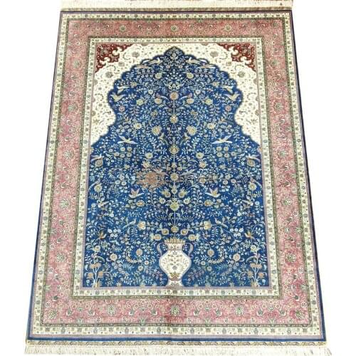 Seeykeep™ 5.5x8ft Rectangle Pure Silk Handknotted Oriental Rug-SK3036130