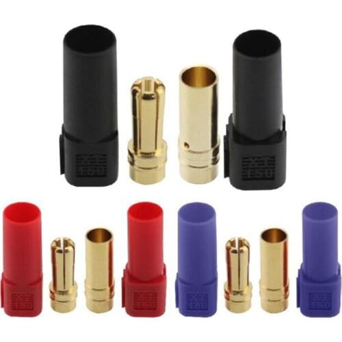 Amass XT150 6mm 120A High Current Bullet Connector Adapter Plug Male Female for RC Model Helicopter Airplane Drone Lipo Battery