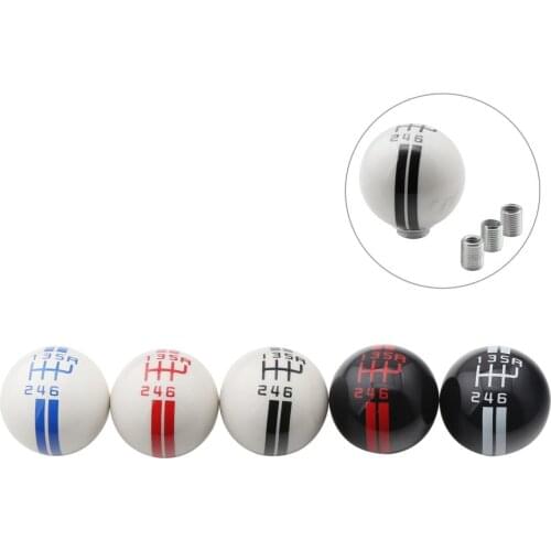 Universal Car 6 Speed Resin Spherical AT MT Aluminum Manual Gear Shift Knob Shifter Lever Knobs