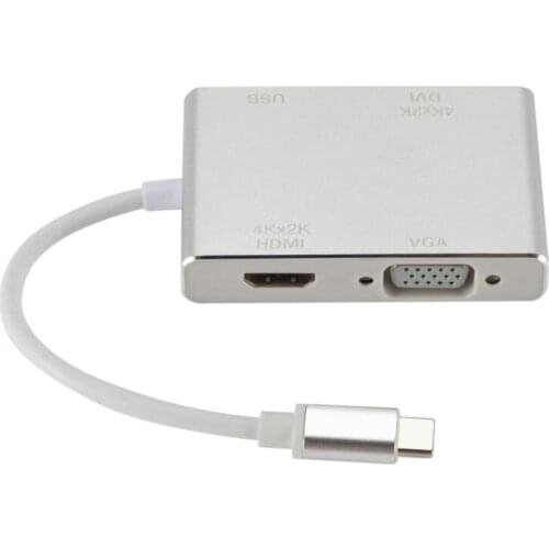 USB-C (Type C) to DVI 4K VGA Multilport Adaptor Converter with USB 3.0 A7Q3