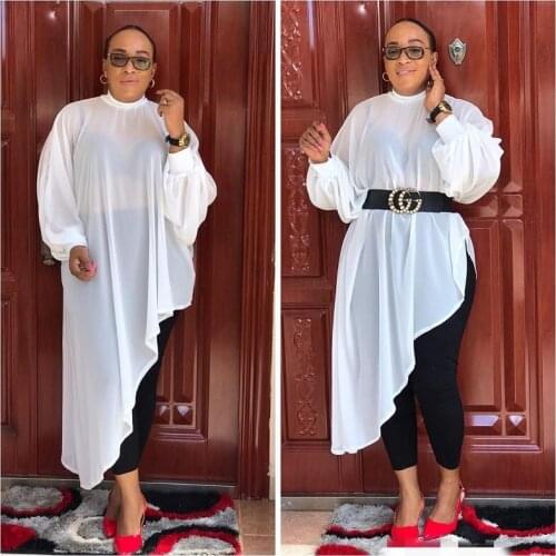 European new fashion asymmetrical sashes long dress ladies stand collar lantern sleeve loose van autumn clothes dress