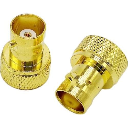 1Pcs Gold Plated SMA to BNC SMA-F to BNC-F antenna adapter SMA Male to BNC Female Connector RF Coaxial Coax Adapter