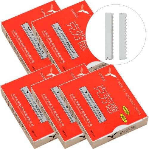 10Pcs Hairdressers Safety Hair Trimming Razor Blades Stainless Steel Hair Cutting Thinning Blades Salon Shaving Blades HD0003