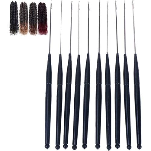 10 Pcs/Lot For Hair/Micro Braid Needle Dread Lock Maintaining 6.3inch Length Hook Needle Crochet Micro Hook