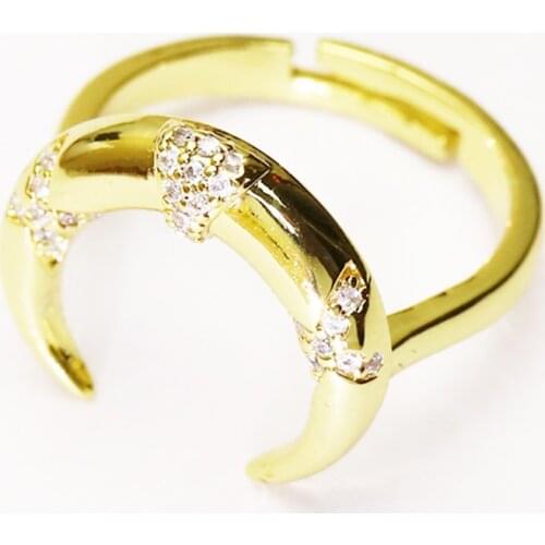 10 Pcs Fashion Crescent Open jewelry rings jewelry rings Gift for women jewelry Gift fashion 51353