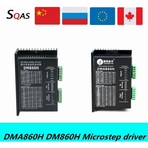 2 Phase Microstep driver DM860H / DMA860H vac 18-80v Vdc 24-110v 2.4A-7.2A for Nema34 nema32 stepper motor