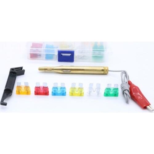 30X Medium Blade Style Fuses Circuit Protection And Puller With Test Pencil