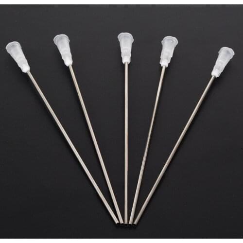5 Piece Syringe Needle Tips 4 inch 14Ga Blunt Dispensing Adhesive Stainless Steel Syringe Needle Tip Head for Jewelry Tools