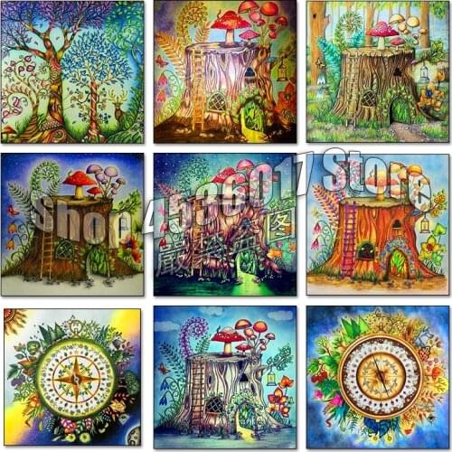 5d Diy Diamond Painting Stitch Diamond Embroidery Cartoon tree Mosaic Full Rhinestone Gifts Sewing & Knitting Posters Needlework