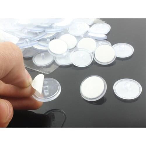70 Pcs Acrylic Round Seamless Transparent Double-sided Tape