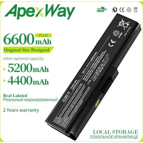 Apexway 6 Cells Battery for Toshiba Satellite Pro c660 -1d0 C650 C660D L630 L670 U400 U500 C660 L640 T110 T115 T135 U400 U405