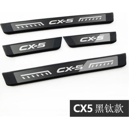 Car Styling for Mazda CX-5 CX 5 CX5 2107 2018 2019 Door Sill Scuff Plate stainless steel Protector Car Accessories Sticker Guard