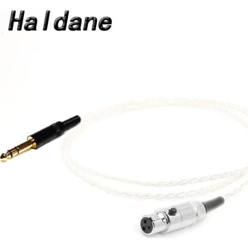 Free Shipping Haldane 6.35mm 6 Cores 7N OCC Silver Plated Headphone Upgraded Cable for K240 K242 K271 K272 K702 Q701 Earphones
