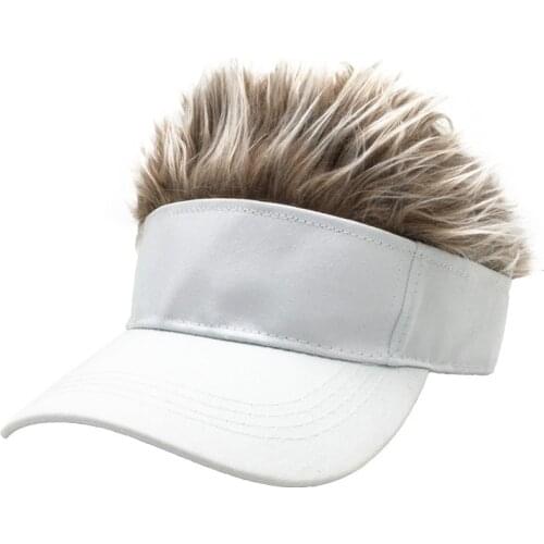 Outdoor Sport Baseball Cap Men Women Novelty Beanie Hat With Spiked Fake Hair Funny Short Wig Cap Fashion Hip Hop Hat 2021