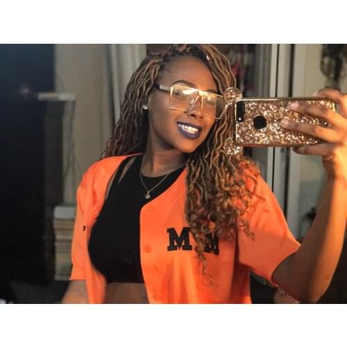 Oversized men square eyeglasses frame women rimless 2019 vintage octagonal glasses frames metal clear lens