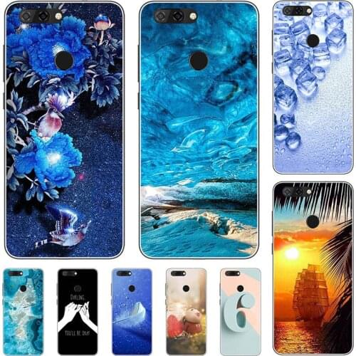 For ZTE Blade V9 Vita 5.45" Cover For ZTE Blade V9 5.7" Fashion Cool Cartoon Flower Capa Soft Silicone TPU Case