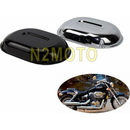 Black / Chrome Motorcycle Plastic Air Filter Cover Cap Air Cleaner Cover For Honda VT750DC Shadow Spirit 2001-2007