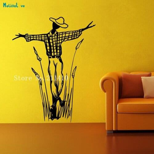 Exquisite Wall Decals Scarecrow Wallpaper Sticker Home Decoration For Living Room Bedroom Self-adhesive Vinyl Art Murals YT238