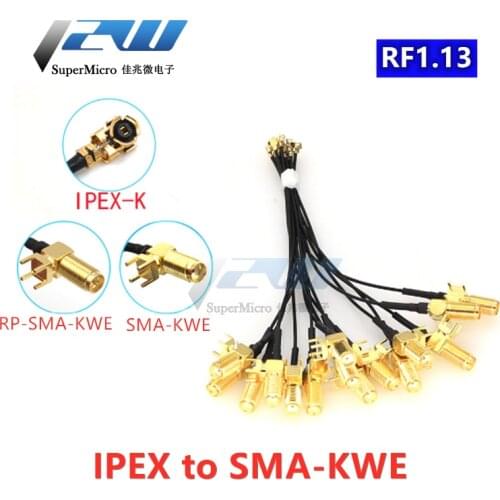 5pcs/lot Antenna Converter Cable U.FL / IPX to SMA female connector RG1.13 Pigtail Cable SMA Plugboard IPEX to SMA-KWE 5cm-1M