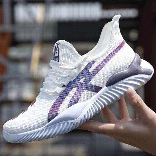 Summer Flying Woven Mens Shoes Super Breathable Male Low-Top Casual Sports Non-Slip Shockproof Lightweight Mesh Single Shoes