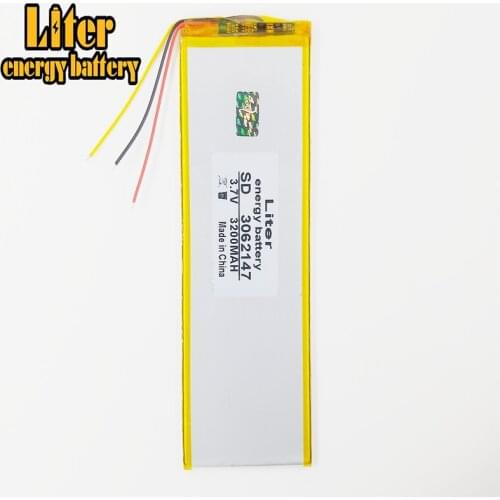 3 line The tablet battery 3062147 3.7V 3200mAH 3060145 Polymer lithium ion / Li-ion battery for tablet pc