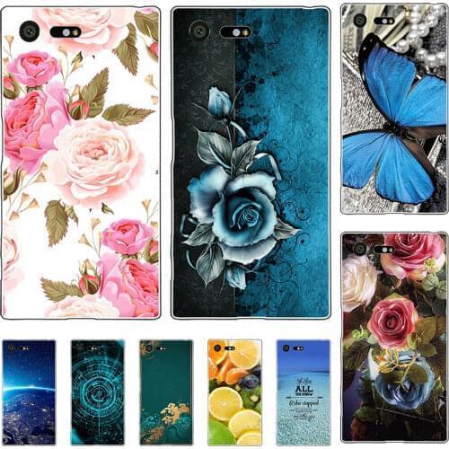 Fashion Flower Case For Sony Xperia XZ1 G8341 G8342 XZ1 Compact G8441 Cover Soft Silicone Cat Printing Capa Back Coque