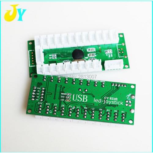 Connection LED Push button USB to PC Arcade controller Computer chips, encoder, keyboard with cable 3 pin button wires