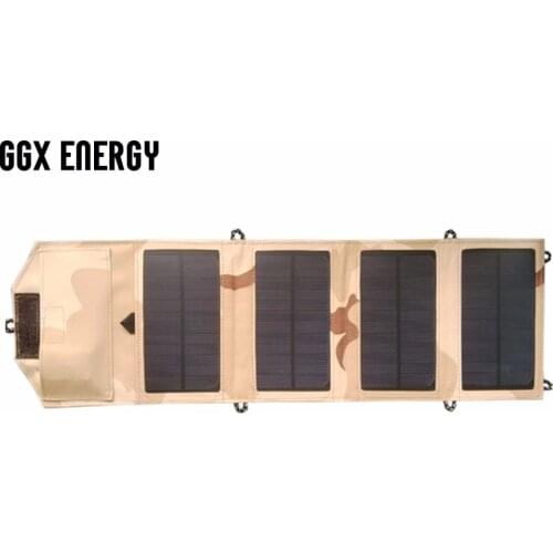 GGX ENERGY Outdoor Camping 8Watt 5V Portable Solar Charger Foldable Solar Powered Mobile Charger for Phone Power Bank