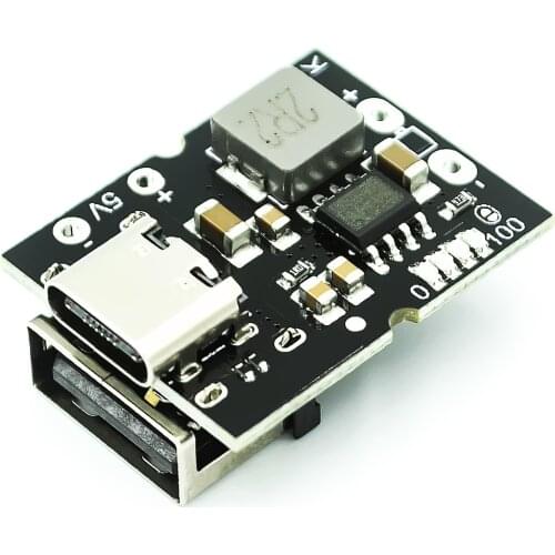 Type-C USB 5V 2A Boost Converter Step-Up Power Module Lithium Battery Charging Protection Board LED Display USB For DIY Charger