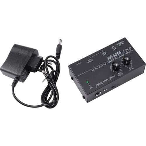 Ma400 Headphone Preamplifier Microphone Preamplifier Headphone Preamplifier Personal Monitor Mixer,Eu Plug