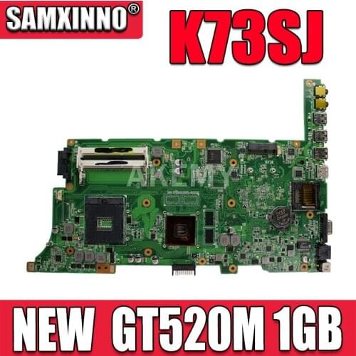 SAMXINNO NEW K73SJ Motherboard For ASUS K73SV K73SJ K73SM X73S A73S laptop Motherboard K73SJ Mainboard 100% ok GT520M 1GB